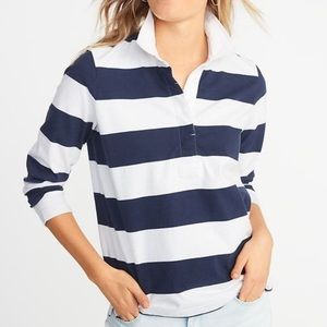 Ralph Lauren Navy Striped Rugby Shirt